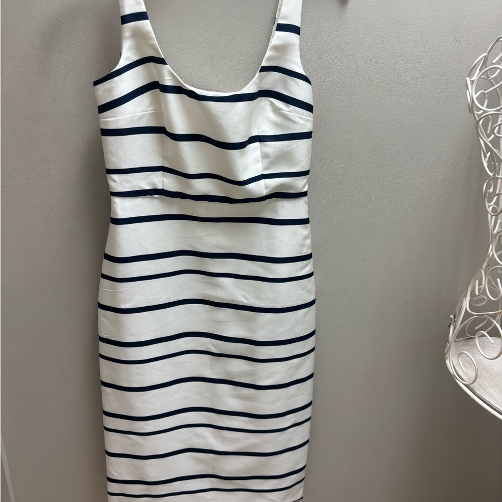 Striped White and Black Dress
